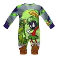 thumbnail image 5 of Looney Tunes Marvin The Martian Baby Long Sleeve Footless, Infant Playsuit Romper Jumpsuits for Boys Girls, 5 of 8