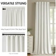 thumbnail image 2 of White Velvet Curtains 84 inches - Luxury Curtains for Bedroom Living Room Thermal Insulated Super Soft Room Darkening Modern Window Drapes Back Tab Rod Pocket, W52 x L84 inches, 2 Panels, 2 of 7