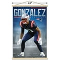 thumbnail image 2 of NFL New England Patriots - Christian Gonzalez 24 Wall Poster with Magnetic Frame, 22.375" x 34", 2 of 5