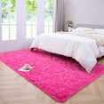 thumbnail image 3 of Homore Cute Fluffy Carpet Soft Washable Area Rugs for Bedroom/ Living Room Decoration, 3' x 5' Hot Pink, 3 of 9