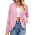 thumbnail image 2 of Tops básicos para mujer,Cárdigan de manga larga para mujer, top informal de color liso, mezcla de poliéster, suave y cómodo para uso doméstico y diario, sopatenor, 2 of 9