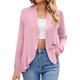 thumbnail image 2 of Ropa para adolescentes,Cárdigan de manga larga para mujer, top informal de color liso, mezcla de poliéster, suave y cómodo para uso doméstico y diario, sopatenor, 2 of 9