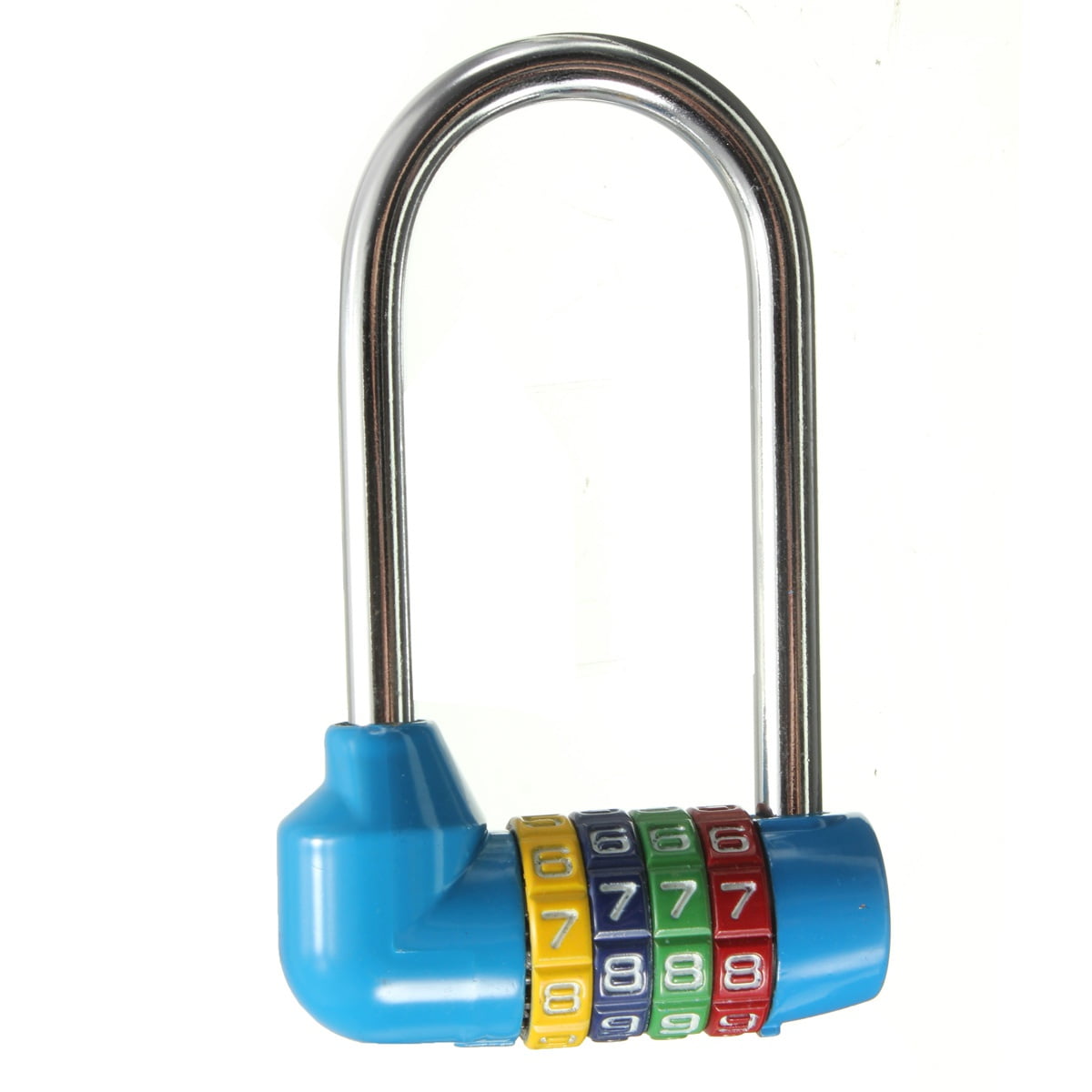 DIY 4 Digit Number Code Dial Combination Padlock Long Shackle Security
