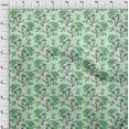 thumbnail image 4 of oneOone Tissu Georgette Viscose Vert Matériel de Robe Florale Tissu Imprimé Tissu au Mètre 42 Pouces de Large, 4 of 4