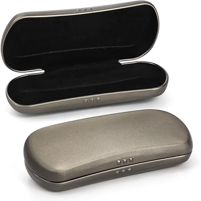 Estuche rígido de aluminio para gafas, estuche de metal para gafas, estuche para gafas de lectura, estuche para gafas de sol, estuche para gafas para hombres, mujeres y niños