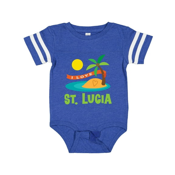 Inktastic I Love St Lucia Boys or Girls Baby Bodysuit