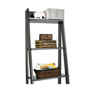 Jela Solid Wood 5 Shelf Ladder Bookcase - Black