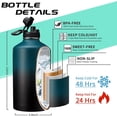 thumbnail image 3 of 128 Ounces Insulated Stainless Steel Water Bottle with Paracord Handle and Accessories, 3 of 7