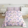 thumbnail image 2 of Homewish Kawaii Rainbow 3 Pieces Queen Comforter Set for Teens Boys Girls,Dreamy Princess Ultra Soft Bedding Sets,Cute Gradient Ombre Bedding Comforter Set,Lightweight Room Decor,Reversible, 2 of 8