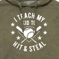 thumbnail image 3 of Instant Message - I Teach My Kid To Hit And Steal - Men's Pullover Hooded Fleece Sweatshirt, 3 of 7