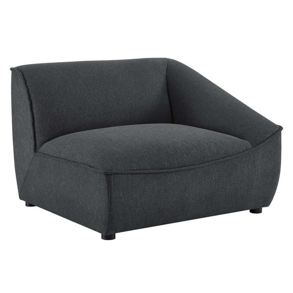 Modway Comprise Right-Arm Sectional Sofa Chair in Charcoal