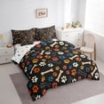 thumbnail image 2 of Erosebridal Kitten Dog Animal Bedding Comforter Set 7pcs, Black Orange Queen Bedding Sets, 2 of 7