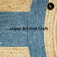 thumbnail image 3 of Jaipur Art And Craft Braided Oval Shape Handmade Jute Area Rug with Blue Border Design for Living Room Rug Size - (8x10 Sq Feet), (96x120 Inches), (240x300 CM), 3 of 6