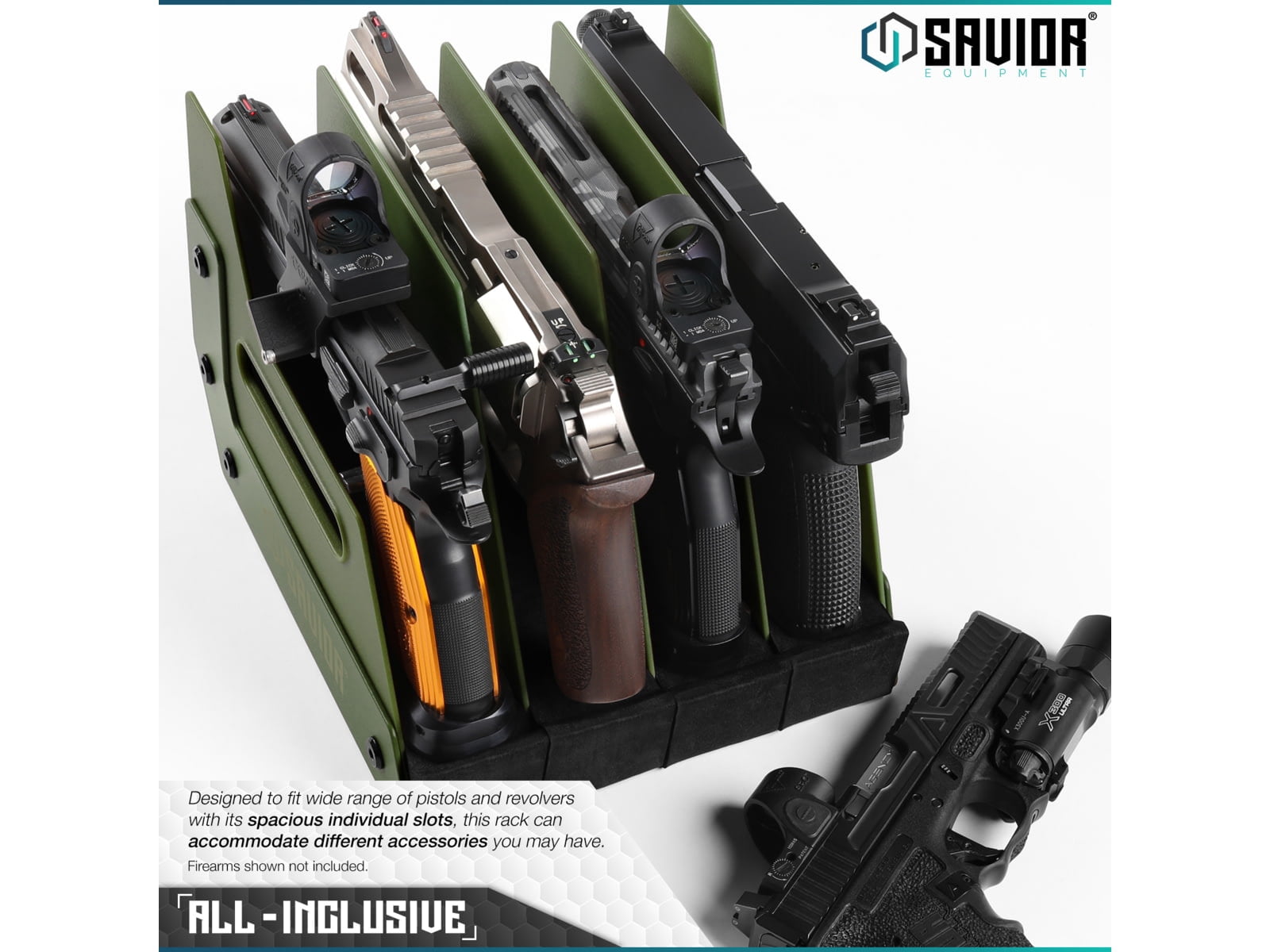 Savior Pistol Rack (4 Slots)(Green)