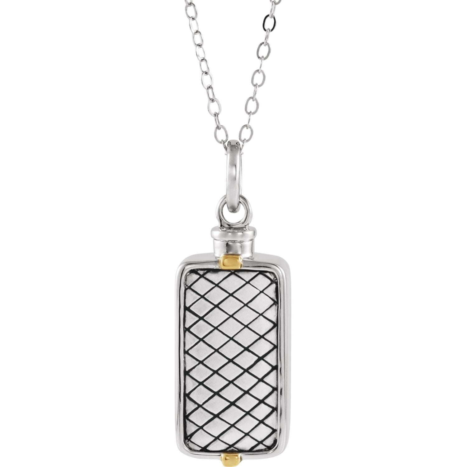 Diamond2Deal 925 Sterling Silver Rectangle Ash Holder Pendant Charm