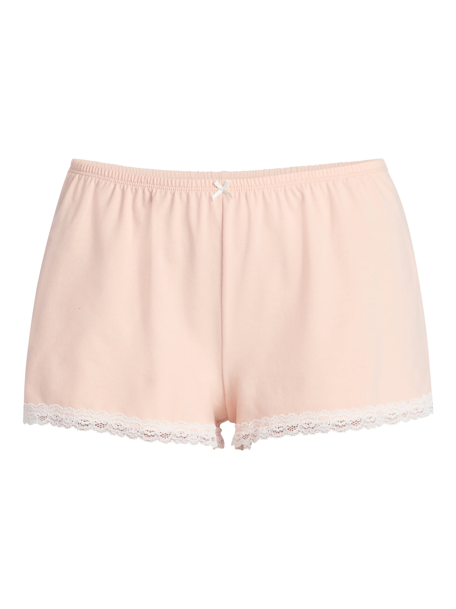 No Boundaries Single Jersey Lace Sleep Shorts, Women's XXS-3X