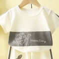 thumbnail image 3 of Kogui Boys Set Kids Toddler Boy Clothes Outfits Tee + Shorts 2 Pieces Summer Shorts Set 5T 6T (Grey,5-6 Years), 3 of 4