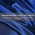 thumbnail image 6 of LANBAOSI Womens Silk Satin Pajamas Set Short Sleeve 2-piece Sleepwear Button Down Pjs Sets, Navy Blue M, 6 of 7