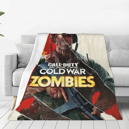 Call Of Duty OPS-Zombies Flannel Blanket Cozy Ultra-Soft Micro Fleece Flannel Throw Blanket 50"x40" For Sofa Couch Bed Office Travel