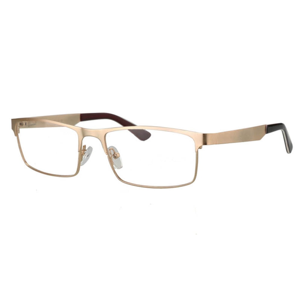 Photochromic Reading Glasses 3.25, Metal Resbyopic Glasses for Men, Square Spring Hinge Gold Sunglasses Readers +3.25 UV (Photochromic Gray)