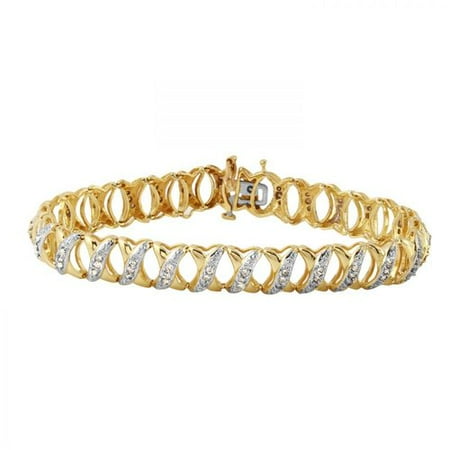 Foreli 1.05CTW Diamond 10k Yellow Gold Bracelet