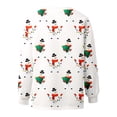 thumbnail image 5 of Wang6 Button down Christmas Cardigan for Women Trendy Long Sleeve Xmas Tree Snowman Printed Sweater Tops Fall Winter Crew Neck Loose Fit Lightweight Jacket White S, 5 of 5