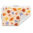 thumbnail image 3 of XMXT 6 Pcs PVC Woven Placemats, Autumn Nut Leaves Stain Resistant Anti-Skid Place Mats for Dining Table, 12 x 18 inches, 3 of 6