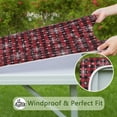 thumbnail image 6 of Red and Black Christmas Snowflake Pattern Square Fitted Tablecloth with Elastic Edge,Square Table Cover,Washable Elastic Table Cover for Home Kitchen Party Decor 36"x36", 6 of 6