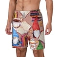thumbnail image 2 of Uemuo Gnomes Books Tea Cups Pattern Mens Swim Trunks Quick Dry Board Shorts with Mesh Lining, Stretch Beach Shorts Quick Dry No-Chafing Board Shorts-3X-Large, 2 of 9