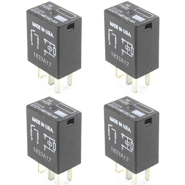 Paquete de 4 relés multifunción 8T2T-14B192-AA de 4 pines 8T2T14B192AA OEM compatibles con F150 F-250