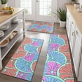 thumbnail image 2 of Pink Blue Lemon Fruit Slices Kitchen Rugs Sets Of 3,Kitchen Runner Rugs Non Skid Washable,Decorative Kitchen Floor Mats for Kitchen,Sink,Laundry,17"x30"+ 17"x47" + 17"x59", 2 of 6