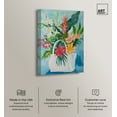 thumbnail image 2 of Tropical Flower Bag Flowers In Vase Paintings Canvas Wall Art by Art Remedy, Gallery Wrapped, 16" x 24", 2 of 7