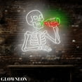 thumbnail image 3 of Glowneon Skeleton Drink Wine Led Sign, Skull Wine Bar Party Wall Art, 3 of 5