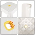 thumbnail image 3 of Zopnny Pack of 12 Commercial Furniture Stacking Stools, Plastic Portable Nesting Office and Classroom Stools, 18.5inch Height Bar Stools Decoration Stools Chairs, White, 3 of 7