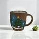 thumbnail image 4 of Taza de cerámica craquelada con diseño de bosque mágico navideño | Apta para microondas y lavavajillas | Acabado craquelado único | Taza de gran capacidad para chocolate caliente, café y té | Regalo, 4 of 6