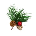 thumbnail image 2 of Puntoco Adornos navideños de 3,34 pulgadas/8,5 cm, ramas de simulación, agujas de pino, bayas, estróbilo, aptos para decoración de escritorio, 2 of 7