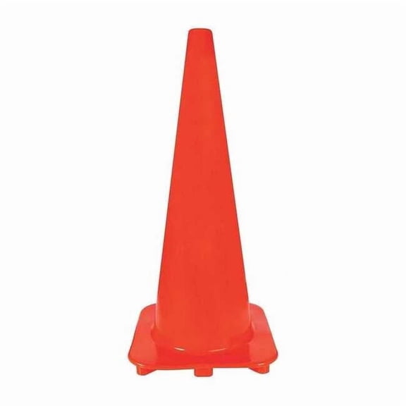 Traffic Cone, PVC, Non-Reflective, 28 in Height, 5 lb, Orange