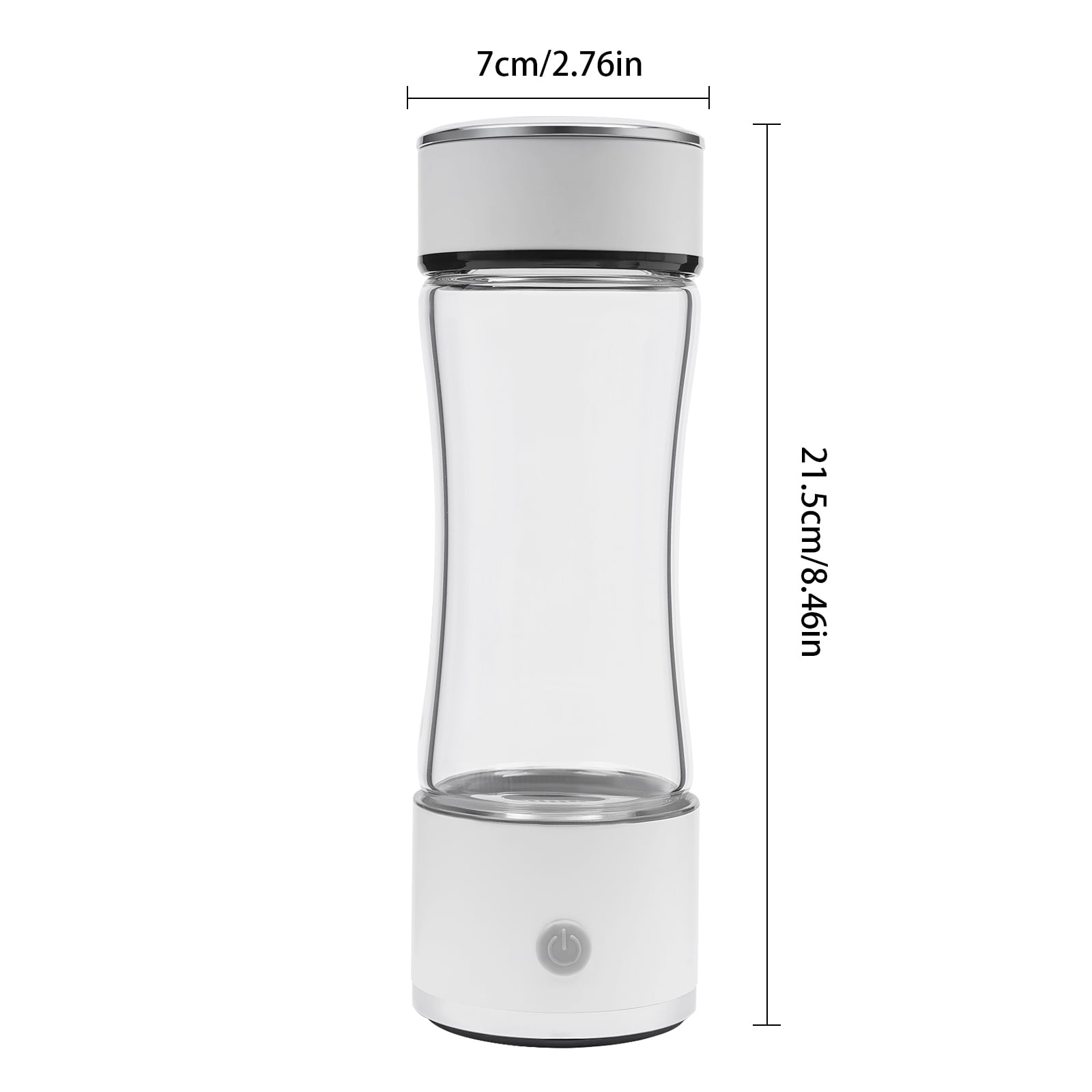 Home Car Hydrogen Portable Water Cup 12.85oz Hydrogen Water Cup Office Travelling Hydrogen Water Bottle White Hydrogen Water Generator Bottle Water Glass Ionizer Machine Rich Water 1500mah Battery