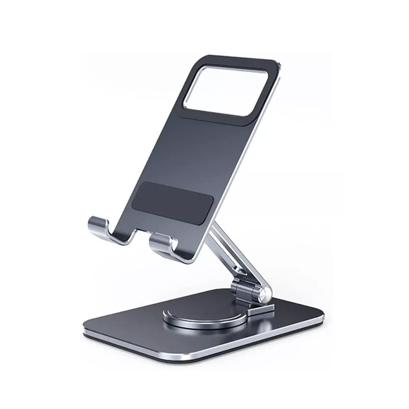 "Aluminio Soporte Base Para Tableta Y Celulares Rotación 360 negro "