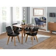 thumbnail image 5 of Cosmo Mid-Century Chair in Walnut and Black Faux Leather by LumiSource, 5 of 13