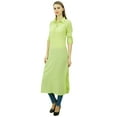 thumbnail image 5 of Phagun Indian Cotton Blend Kurti Kurta Casual Wear Collar Neck Tunic For Womens, 5 of 7