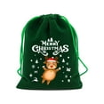 thumbnail image 2 of SDJMa Christmas Gift Bags, Green Velvet Cute Cartoon Reindeer Merry Christmas Drawstring Gift Bags, Christmas Apple Candy Treat Goody Bag for Xmas Winter Holiday Birthday Wedding Party Favors Supplies, 2 of 6