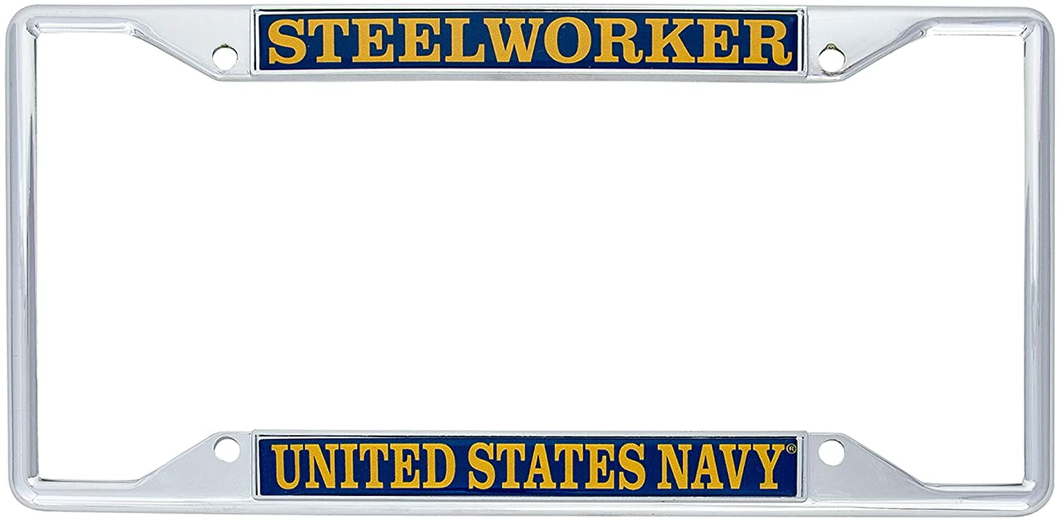 US Navy Steelworker Enlisted Rating Insignia License Plate Frame For ...