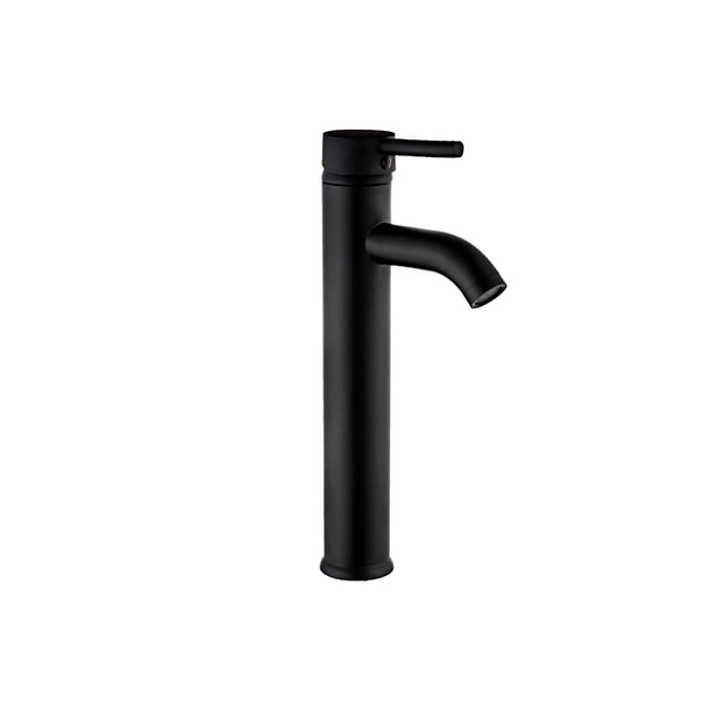 Mezcladora Monomando MEER para lavabo negro mate MZM4102