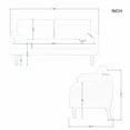 thumbnail image 2 of BSHTI 65 inch Modern Couch/Loveseat,Detachable Backrest Minimalist Design Loveseat with Solid Tapered Wood Legs for Living Room,Home Office,Bedroom(Off-white), 2 of 26