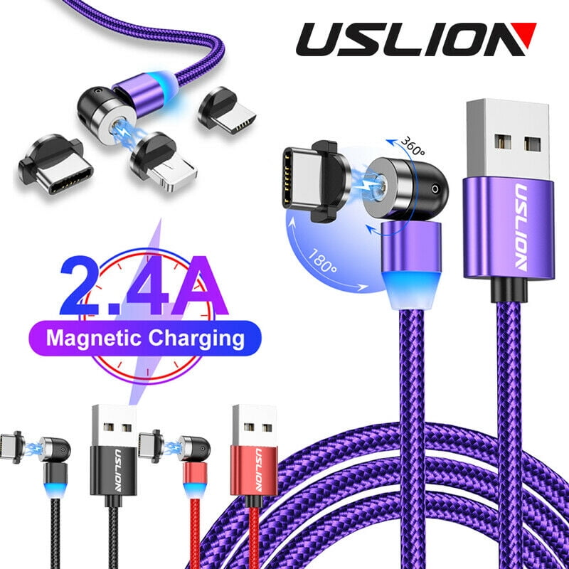 3 in 1 2.4A Fast Charging Cable Adjustable 360°+180° TypeC