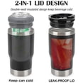 thumbnail image 5 of 4 in 1 Travel Mug and Can Insulator for 14oz Can and Beer Bottle Stainless steel Vacuum Insulated Cup and Thermocooler (Black), 5 of 9