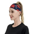 thumbnail image 6 of Yiaed Rose Flower Print Sports Headbands,Moisture Wicking Workout Headband, Sweatband Headbands for Running,Cycling for Women and Men, 6 of 8