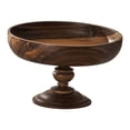 thumbnail image 4 of Cesta de frutas de madera, cuenco decorativo con pedestal, organizador, plato de exhibición con base 21 cm x 13 cm, 4 of 9