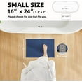 thumbnail image 3 of BULULOM Small Bathroom Rugs Non Slip Washable, Super Absorbent Thin Bath Mat Quick Dry Low Pile Bathroom Cerpet, Navy Blue 16"x24", 3 of 9